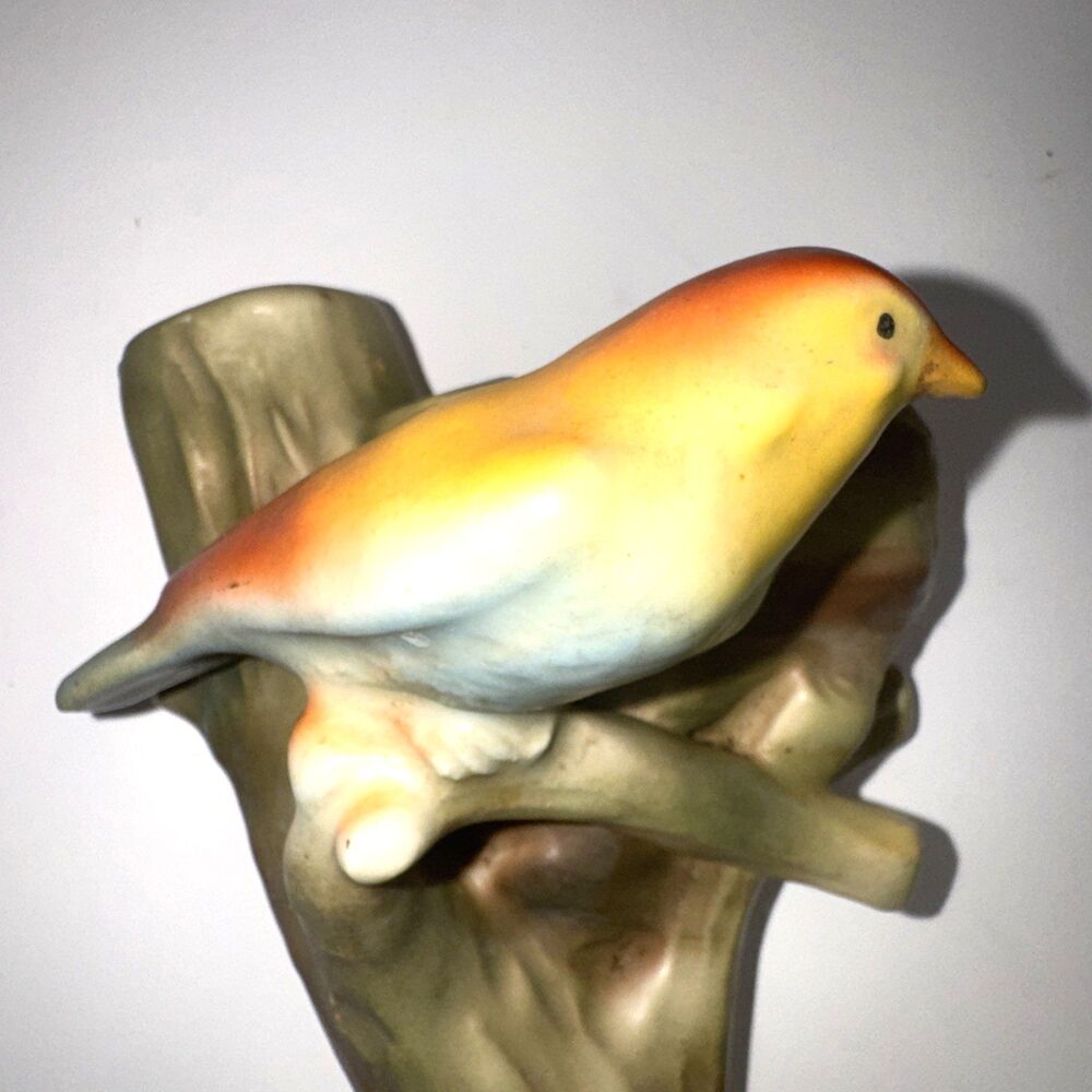 3 trio 1930’s Bird Theme Czechoslovakia Wall Pocket Vase Colorful Czech Ceramic - Picture 7 of 10